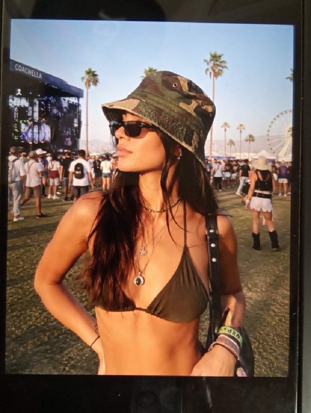 Steve Madden Camo Bucket Hat Cotton Streetwear Festival Womens One Size